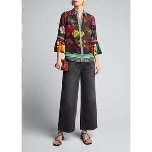 Alice + Olivia Rivera Bell-Sleeve Blouse